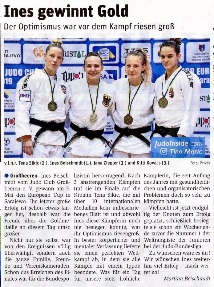 Ines Goldmedaille Sarajewo - Bild 2 der Berichterstattung